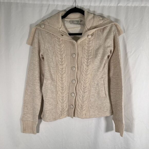 Anthropologie Sweaters - Saturday Sunday Anthropologie Sweater Women's XS Beige Button Up Long Sleeve